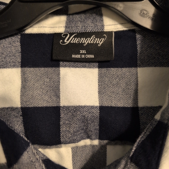 Yuengling Flight Casual Mens Blue and White Checkered Casual Flannel Shirt 3XL - Picture 3 of 7